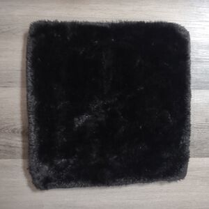 Pottery Barn Black Fur Square Pillow Cover